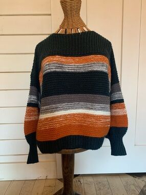 AZUL STRIPED ACRYLIC BLEND SWEATER